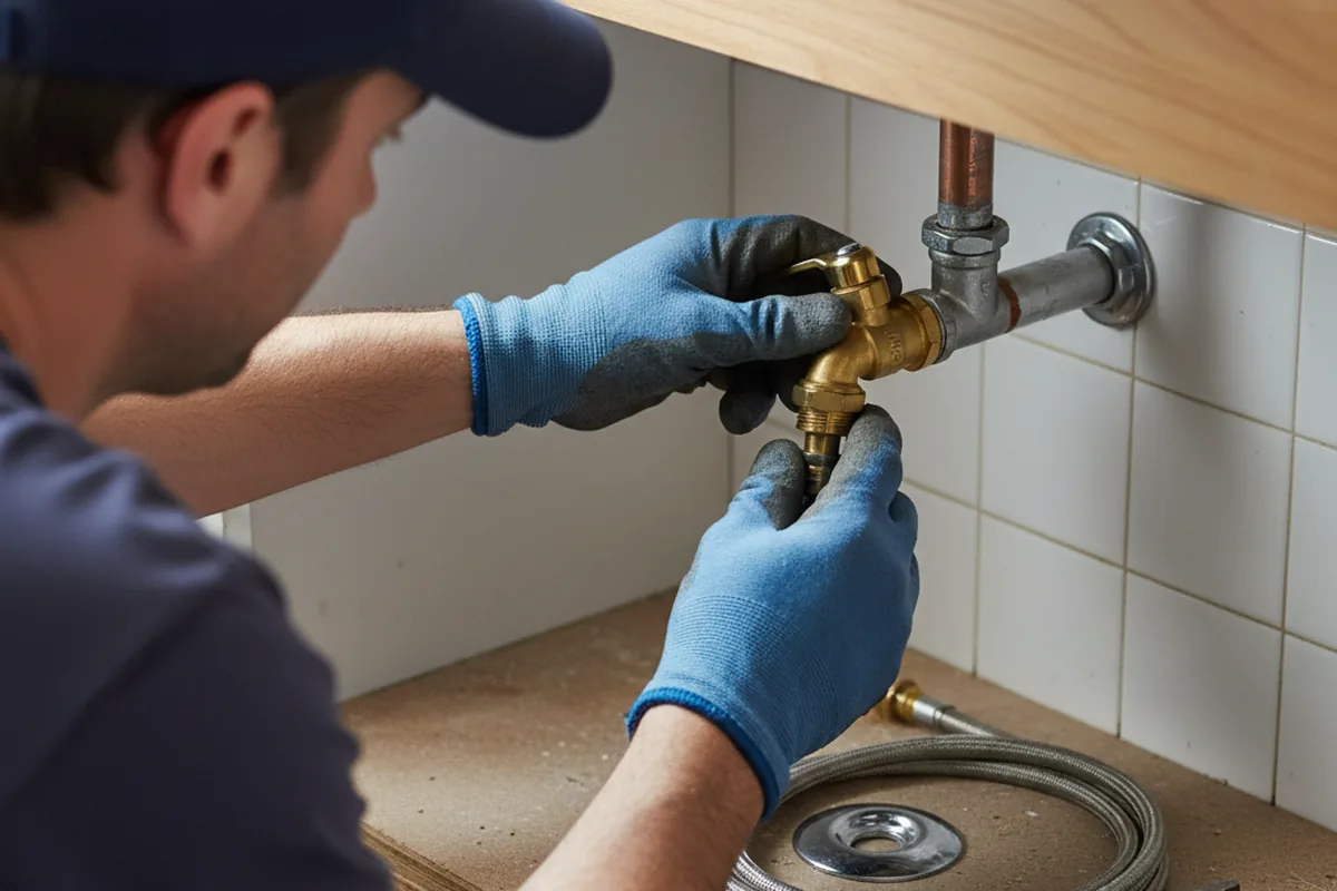 Shutoff valve and fitting work during Emergency Plumbing in Natalbany